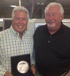 Dave Trail and Vern Emery with the 2012 Rep of the Year Award from JAS, Inc.